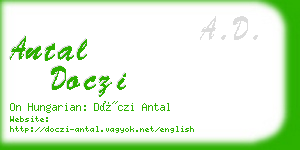 antal doczi business card